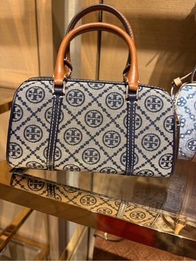 Tory Burch denim monogram Mini Dome Satchel new from boutique retail store 2026